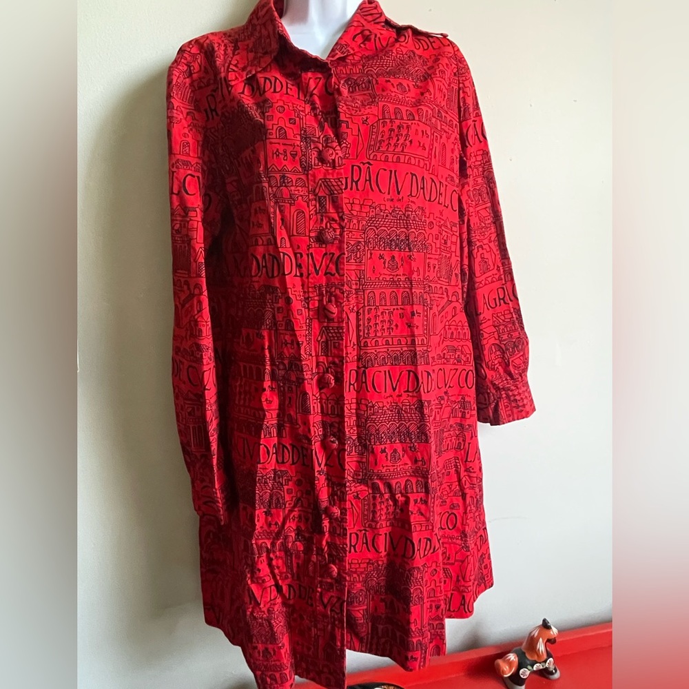 Vintage City Print Dress